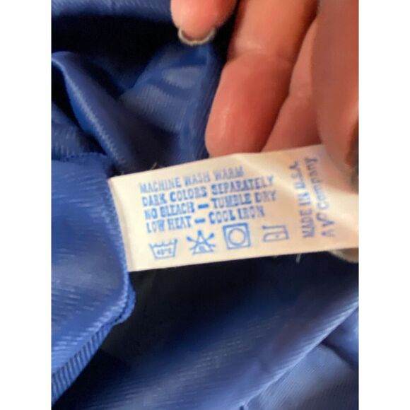 Vanity Fair Sleepwear Set Navy Blue Womens Large All Nylon Lightweight Button - Picture 13 of 16